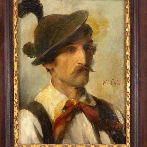 Wilhelm Leibl (1844-1900) (attrib.), Portrait d'un jeune hom...