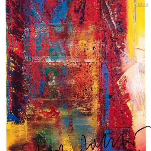 Gerhard Richter (*1932), carte postale signée, ''AB Confus''...