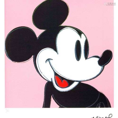 Andy Warhol (1928-1987), après, ''Mickey Mouse'', giclée sur...