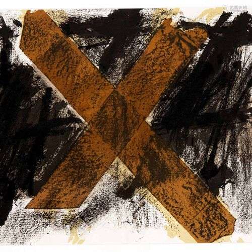 Antoni Tapies (1923-2012), ''Lette X'', lithographie en coul...
