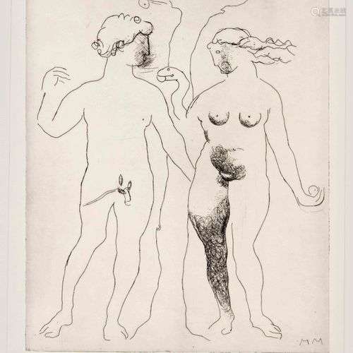 Marino Marini (1901-1980), ''Ommagio a Dürer'', eau-forte, 1...