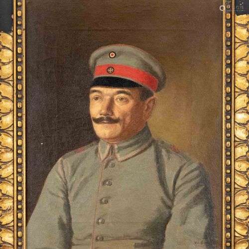 W. Eckert, portraitiste c. 1915, portrait d'un soldat allema...