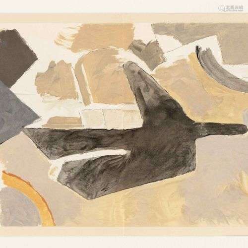 Georges Braque (1882-1963), lithographie en couleurs de derr...