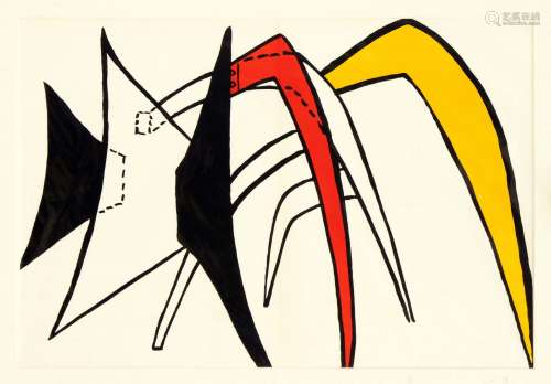 Alexander Calder (1898-1976), deux lithographies en couleur ...