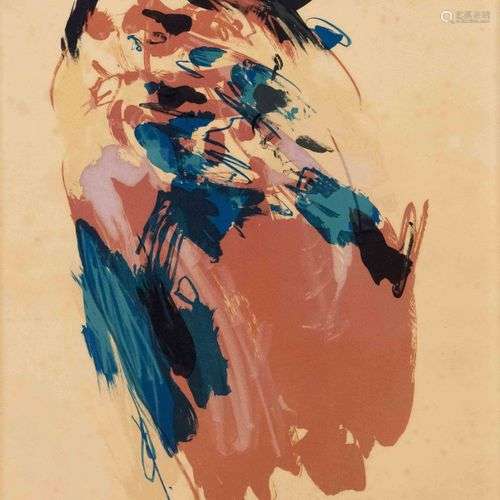 Asger Jorn (1914-1973), Sans titre, lithographie en couleurs...