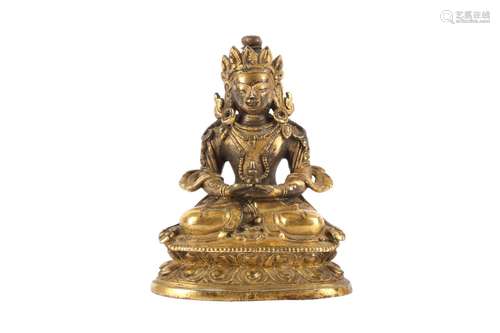 A CHINESE GILT-BRONZE FIGURE OF TARA.