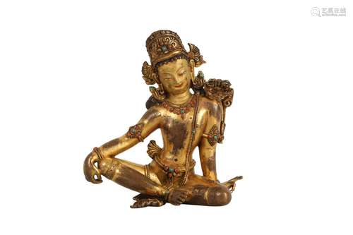 A NEPALESE GILT-BRONZE FIGURE OF PADMAPANI.