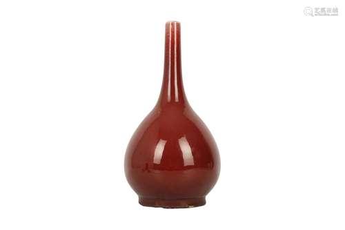 A CHINESE LANGYAO PEAR-SHAPED VASE.