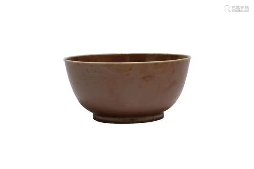 A CHINESE BROWN-GLAZED BOWL.