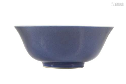 A CHINESE POWDER BLUE-GLAZED BOWL.