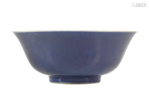 A CHINESE POWDER BLUE-GLAZED BOWL.