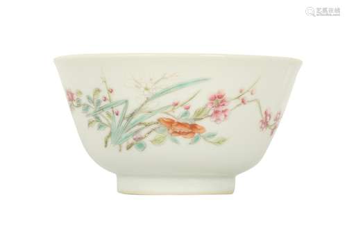 A CHINESE FAMILLE ROSE ' SPRING BLOSSOMS' BOWL.