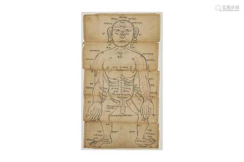 A MONGOLIAN ANATOMICAL DIAGRAM.