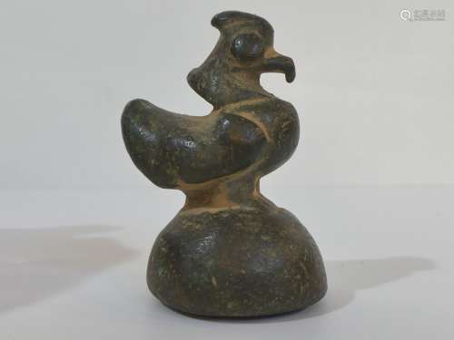 Important poids à opium à opium en bronze en forme d'oiseau ...