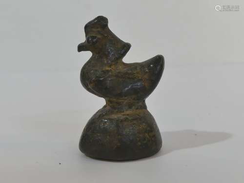 Poids à opium en bronze en forme d'oiseau mythique Hamsa - B...