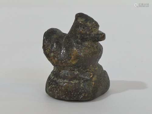 Poids à opium en bronze en forme d'oiseau - Provenance intér...