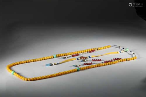 Beewax Court Beads from Qing