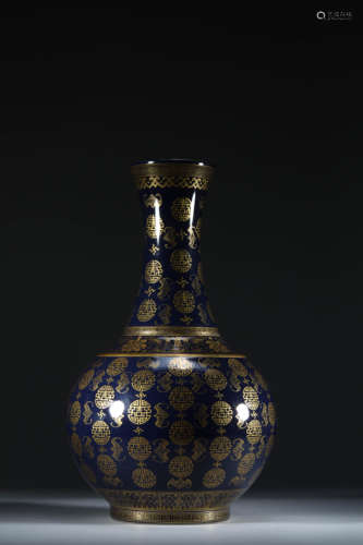 Tracing Golden Kiln Showing Vase from GuangXu