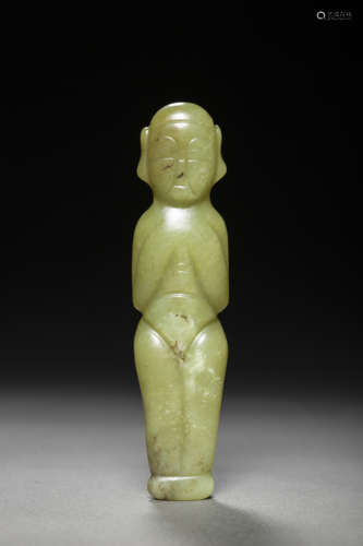 Jade Ornament in Human Form from HongShan