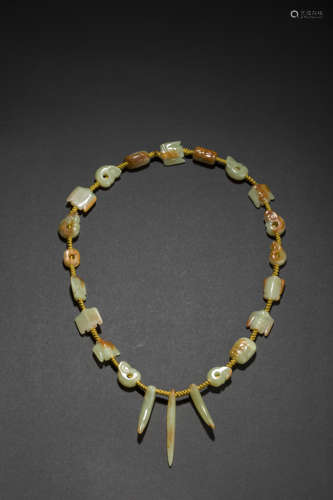 A Set of Jade Necklace from HongShan