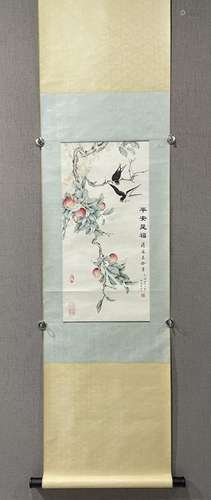 PAINTING OF SWALLOW AND FRUIT TREE, SONG MEILING