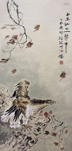 CHINESE PAINTING OF AN EAGLE, GAO JIANFU