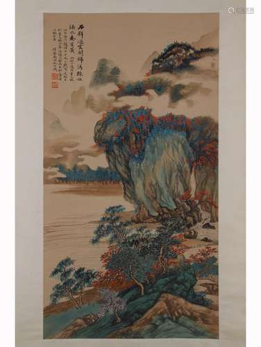 CHINESE PAINTING OF LANDSCAPE, WU HUFAN