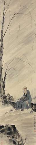 FIGURAL PAINTING OF AN ELDER, FU BAOSHI