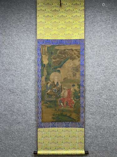 PAINTING OF BUDDHA FIGURES, GUAN XIU