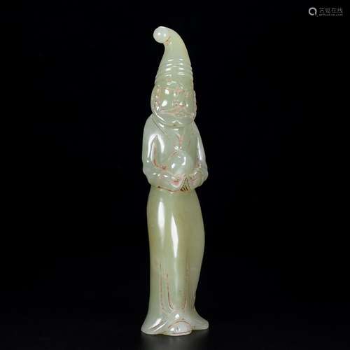 CHINESE JADE CARVING OF A FIGURE