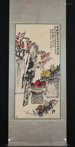 PAINTING OF FLOWER ARRAGEMENT, WU CHANGSHUO