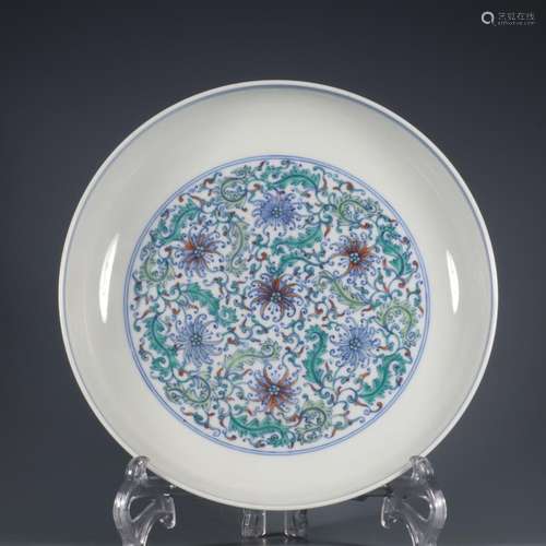 DOUCAI INTERLOCKING FLOWER PLATE