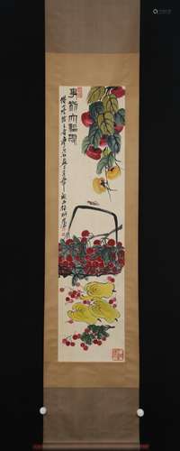 CHINESE PAINTING OF VARIOUS FRUITS, QI BAISHI