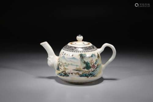 LANDSCAPE PORCELAIN TEAPOT