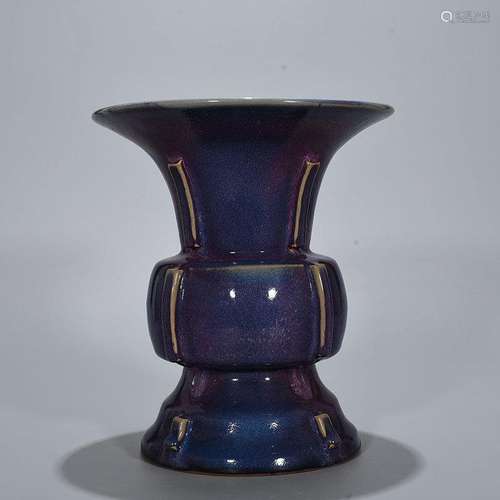 JUN KILN PURPLE GLAZED GU VASE