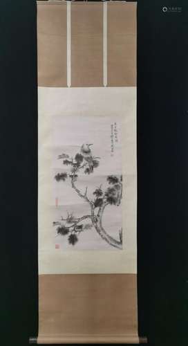 CHINESE INK PAINTING OF BIRD & FLOWER, XIE ZHILIU