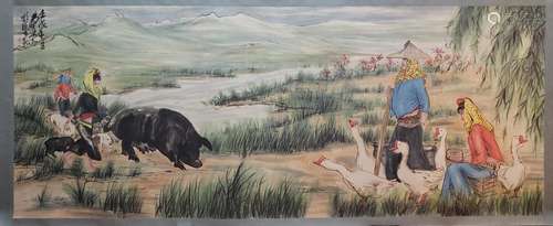 NARRATIVE PAINTING OF COUNTRY LIFE, HUANG ZHOU