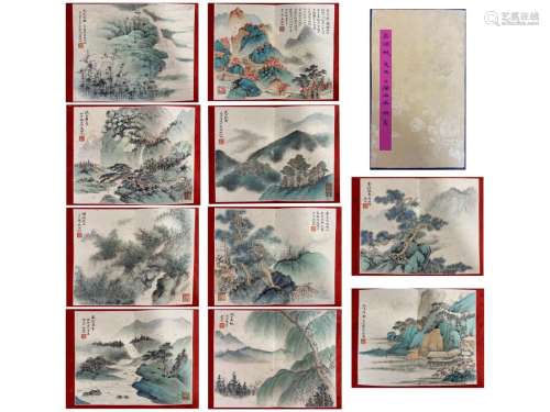 CHINESE PAINTING ALBUM OF LANDSCAPE, WU HUFAN