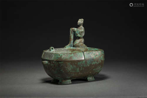 Bronze Container with Human Design from Han