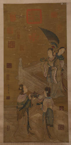 Ink Painting of Lady from Yuan RenXianZuo