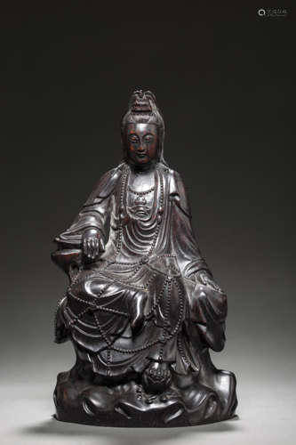 Red Sandalwood Avalokitesvara from Qing