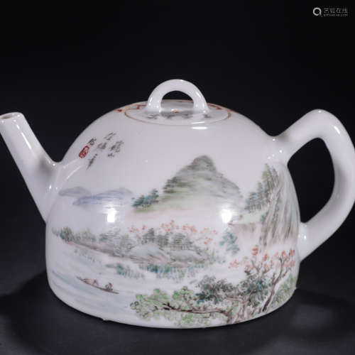 Colored Kiln Teapot from Qing