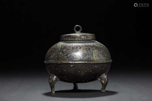 Silvering and Golden Censer from Han