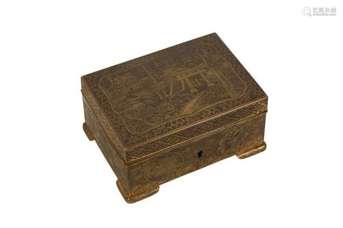 A KOMAI-STYLE RECTANGULAR BOX AND COVER.