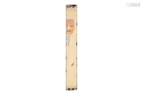 A JAPANESE HANGING SCROLL OF A NOH MASK BY FUKUNAGA KOBI (18...