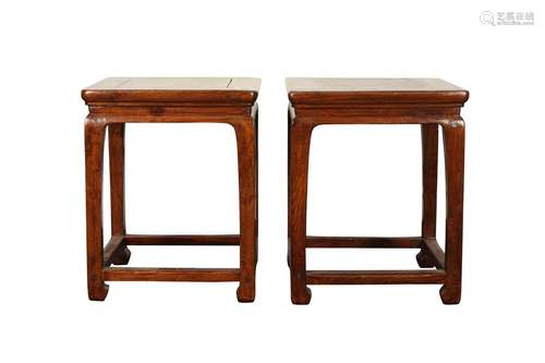 A PAIR OF CHINESE WOOD STANDS.