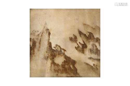 A CHINESE DALI DREAMSTONE ‘LANDSCAPE’ PANEL.