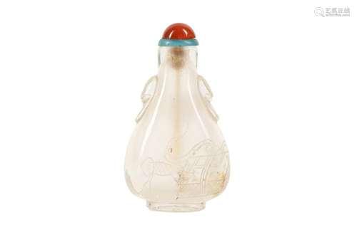 A CHINESE ROCK CRYSTAL SNUFF BOTTLE.