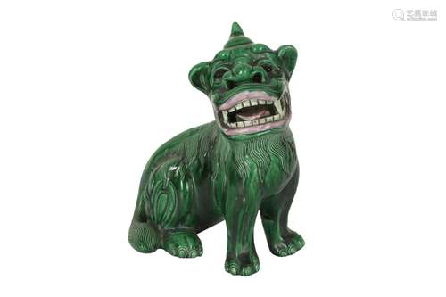 A CHINESE GREEN-GLAZED MODEL OF A LUDUAN.