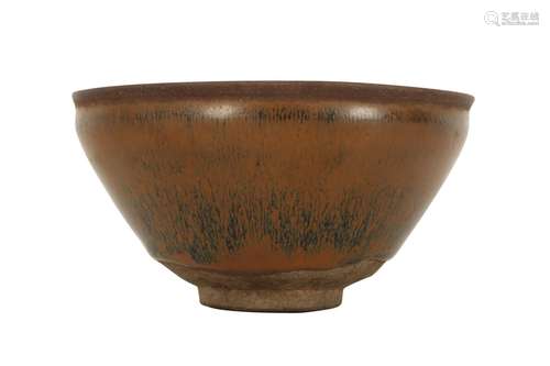 A CHINESE JIAN WARE 'HARE'S FUR' TEA BOWL.